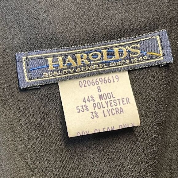 Harold's Dress Women's Size 8 Gray Wool Sleeveless Floral Pencil Embroidered EUC - Picture 8 of 16